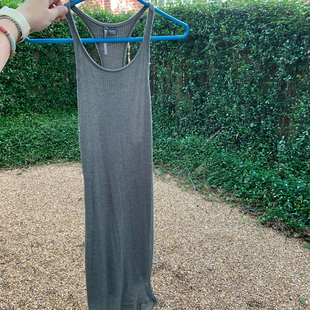 Long olive green Urban dress